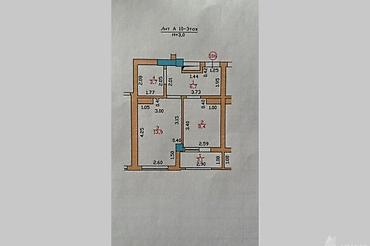flat osh: 1 комната, 36 м², Тунгуч мкр 10 этаж — 5