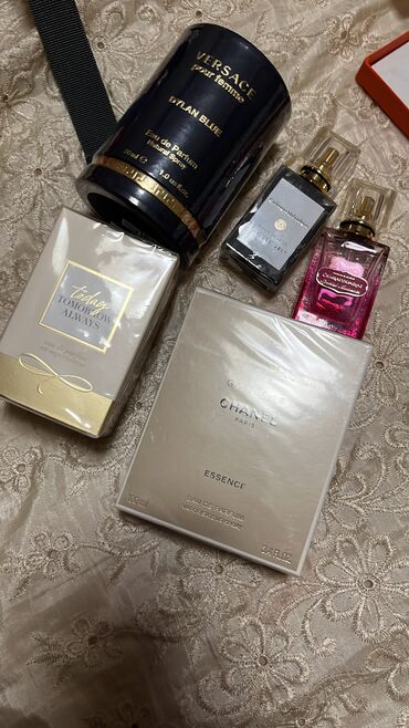 magnetista oriflame qiymeti: Chanel Gabrielle 100ml Fransadan alinib 200manat, versace 30ml