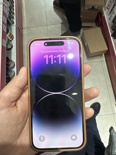 айфон в рассрочку без справки о доходах: IPhone 14 Pro, Колдонулган, 128 ГБ, Коргоочу айнек, Кабель, Куту, 83 %