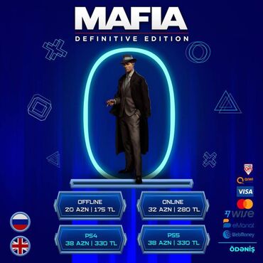 mafia v Azərbaycan | PS4 (SONY PLAYSTATION 4): Original Mafia Defintive Edition KRAL-da 👑 Dillər: RUS, İNGİLİS VƏ S
