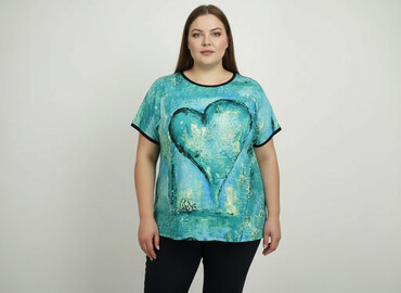 bluzki w serek plus size: Жіноча блуза, розмір 4XL