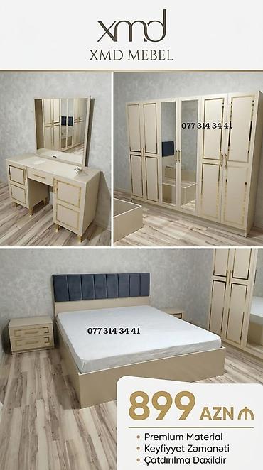 XMD Mebel – Yataq otağı dəsti Komplekt: - 4 qapılı iri geyim dolabı