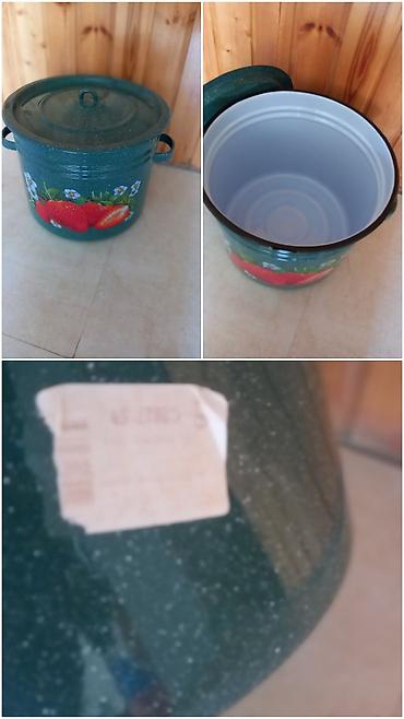 emal qazan destleri: Qazan, rəng - Yaşıl, 5-dən çox l, 30 sm, Rusiya — 1