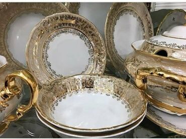 Nahar dəstləri və servizlər: Nahar dəsti, rəng - Qızılı — 21