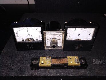 магнитафон двух кассетник: Амперметры, Вольтметры+Шунты сделано а СССР. Двух полярные