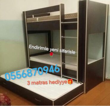 İkimərtəbəli uşaq çarpayıları: Oğlan və qız üçün, Çarpayı, Matras ilə, Siyirməli, Laminat -da lalafo.az — 3 İkimərtəbəli uşaq çarpayıları: Oğlan və qız üçün, Çarpayı, Matras ilə, Siyirməli, Laminat — 3