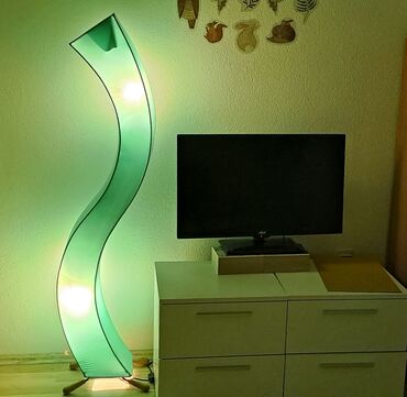 čaršav za krevetac: Floor lamp, color - Green, Used