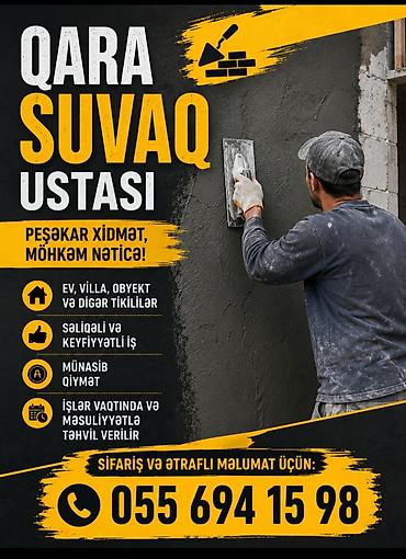 barmen isi: ​✨ PEŞƏKAR QARA SUVAQ İŞLƏRİ ✨ ​Keyfiyyətli, səliqəli və zəmanətli — 1