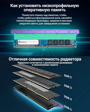 Другие комплектующие: Радиатор охлаждения оперативной памяти JEYI, Подходит на ddr2, ddr3 — 14