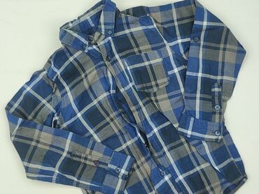 kurtka puffer cropp: Koszula 8 lat, stan - Bardzo dobry, wzór - Kratka, kolor - Niebieski