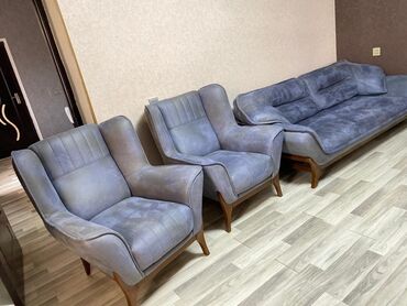 www saloglu com qiymetleri: Б/у, Классический диван, 2 кресла