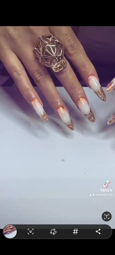 Manikür, pedikür: Manikür, Dırnaq qaynağı, Salonda — 3