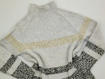 Swetry: Sweter L (EU 40), stan - Dobry, wzór - Linia, kolor - Szary