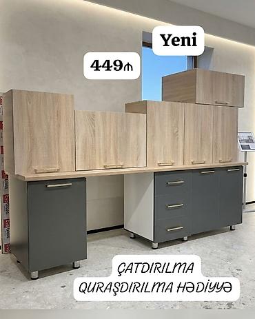 *449₼ yeni MƏTBƏX mebeli :-TƏCİLİ SATILIR*‼️ ÖLÇÜ:-212+65 Turkiyə