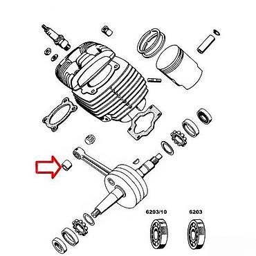 panasonic ac servo: Biksnena čaura (ležaj) klipnjače za motorne testere - Tip — 2