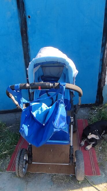 Коляски: Коляска, цвет - Голубой, Б/у — 12
