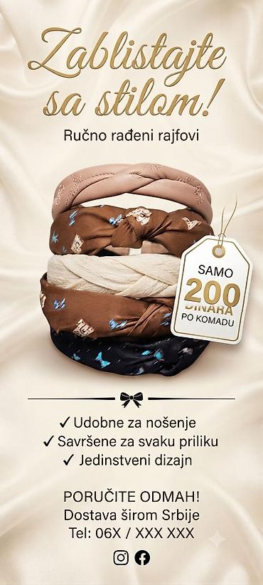 Ručno rađeni rajfovi – zablistajte sa stilom! - Unikatni, pažljivo