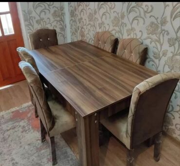 Masa və oturacaq dəstləri: Qonaq otağı üçün, Yeni, Açılmayan, Dördbucaq masa, 6 stul -da lalafo.az — 12 Masa və oturacaq dəstləri: Qonaq otağı üçün, Yeni, Açılmayan, Dördbucaq masa, 6 stul — 12