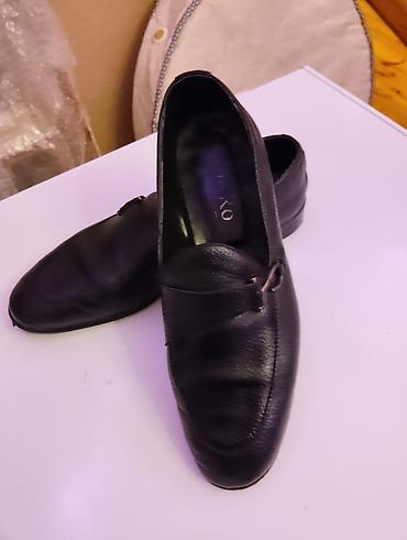 marc jacobs canta: Kişi loaferləri – qara rəng, klassik dizayn - Model: Loafer (bağsız — 3
