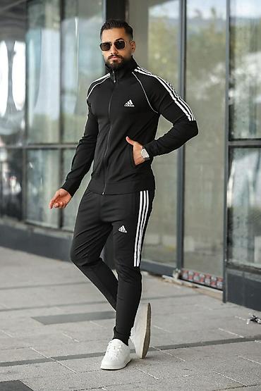muski duksevi akcija: Muški Adidas komplet trenerke – jakna sa rajsferšlusom i donji deo — 3