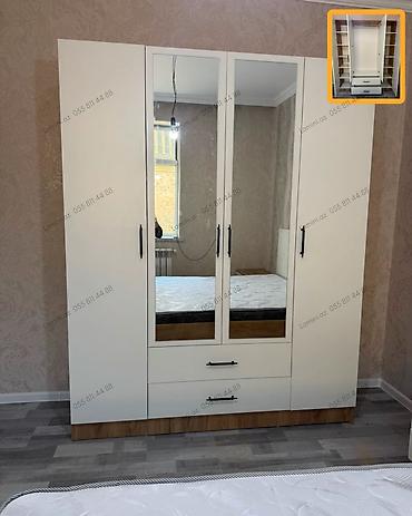Мебель: 4 Qapılı Dolab Standart ölçülü otaqlar üçün ən optimal seçim — 1