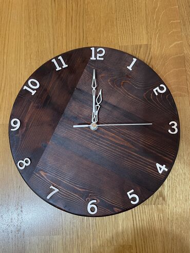 Часы для дома: Настенные часы из дерева (сосна) Диаметр 30 см Работают на батарейках