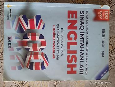Testlər: Məhsul: “Sınaq İmtahanları – English” hazırlıq kitabı Müəllif: Nərgiz — 1