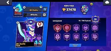 Brawl Stars oyun hesabı – yüksək göstəricilərlə dolu premium profil -