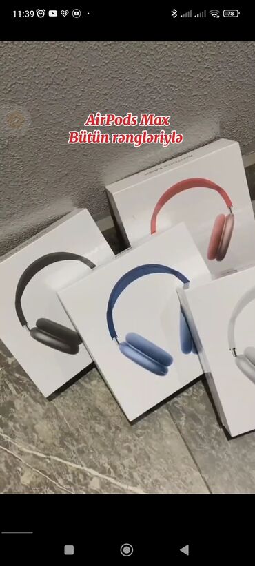 mikro nausnik qiymeti: AirPods Max A class Qulaqcıq Qiyməti 53 azn ( Sadəsidə var 25 azn)