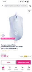 Mauslar: Məhsul: Razer DeathAdder Essential – simli oyun siçanı (White Edition) — 2