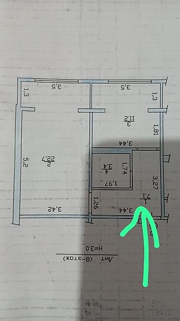 кфартира: 1 комната, 45 м², 108 серия, 8 этаж, Требуется ремонт — 7