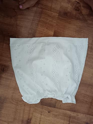 ps torba: Bela ženska bluza/top bez bretela (strapless), od laganog pamučnog — 1