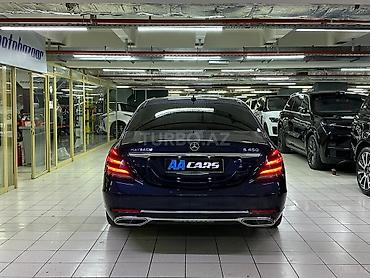 şüşə tavan: Mercedes-Maybach S 450 (2018) – toy maşını xidməti - Rəng: tünd mavi — 4