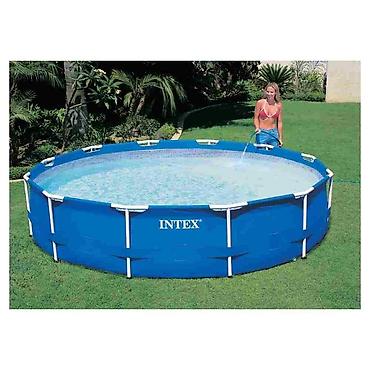 басень: Каркасный бассейн Intex/Bestway, круглый. Размер: 305 × 76 см. Объем — 3
