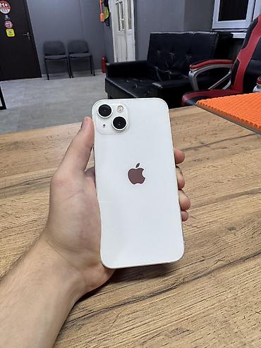 iphone se4: IPhone 13, Б/у, 128 ГБ, Белый, Защитное стекло, Чехол, Кабель, В рассрочку, 74 % — 3