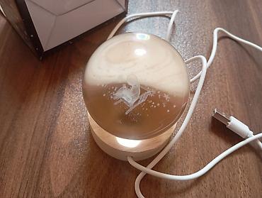 hediyye qutu: 3D Crystal Ball Night Light – USB ilə işləyən dekorativ gecə işığı - — 4