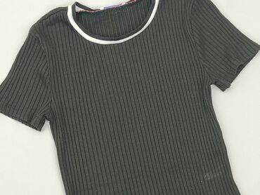 czarne t shirty w serek: T-shirt, Zara, S (EU 36), condition - Fair