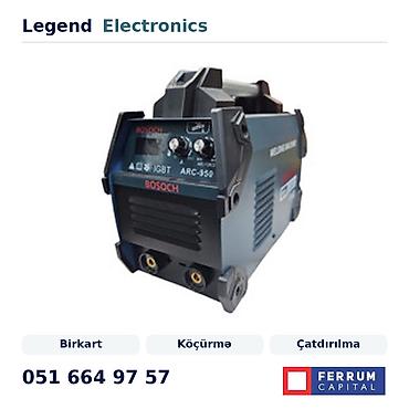 kreditle drel: Elan başlığı: Metal qaynaq aparatı 950W Metal qaynaq aparatı 950W – — 1