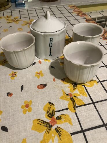 Kuhinjski setovi: Nove tri šoljice - fildžana za kafu i posuda za šećer — 11