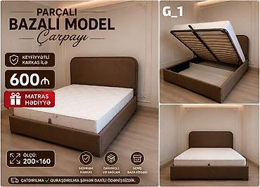 Parçalı bazalı model çarpayı. Ölçüsü 200x160 sm-dir. Model