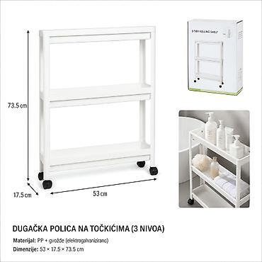 KMT Duga polica za odlaganje, 3 nivoa 3210075 Višenamenska, uska na lalafo.rs KMT Duga polica za odlaganje, 3 nivoa 3210075 Višenamenska, uska