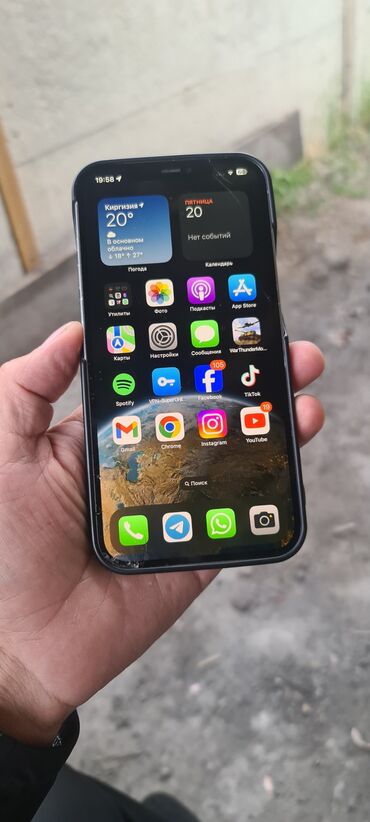 скупка компьютеров: IPhone 12 Pro Max, Б/у, 128 ГБ, White Titanium, Чехол, Кабель, 100 %