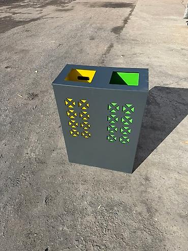 Мусорные баки, контейнеры: Двухсекционные урны/контейнеры для раздельного сбора отходов - — 10