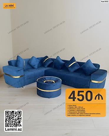 Ev və bağ: Künc Divan Dəsti – Kod: 5932 - Ölçülər: 280 × 200 sm - Mexanizm — 1