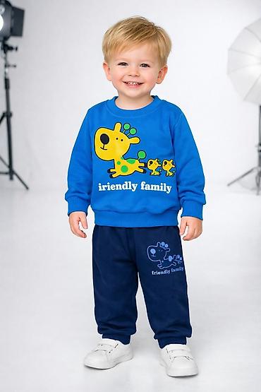 Комплекты одежды: Uşaq idman dəsti – “Friendly Family” printli - Komplekt: uzunqol — 1