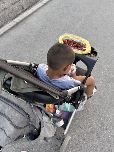 Коляски: Коляска, цвет - Черный, Б/у — 9