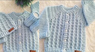 Dəstlər: Əl işi toxunma uşaq geyimləri və aksessuarları. Hər biri sifarişlə — 15