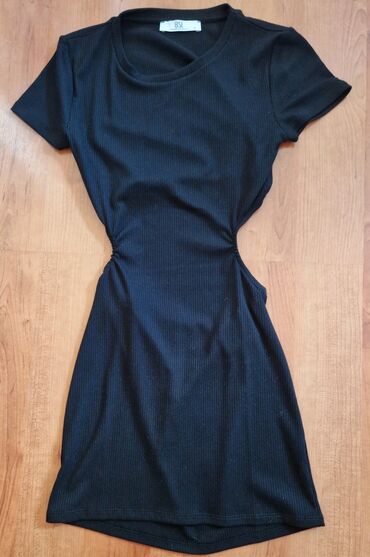 haljinice za mamu i cerku: S (EU 36), bоја - Crna, Drugi stil, Kratkih rukava