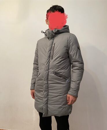 пуховик мужской очень теплый: Куртка M (EU 38), цвет - Серый