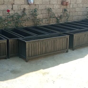 Bitkilər üçün dibçəklər: ###Taxta dibcəklər dekorativ ağaclar və güllər üçün istənilən ölçüdə — 10